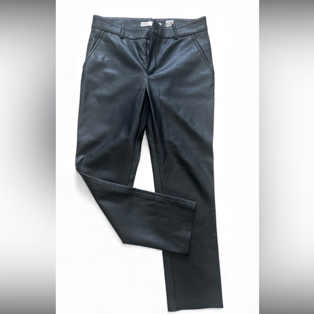 Zara women size S black leather excellent condition!